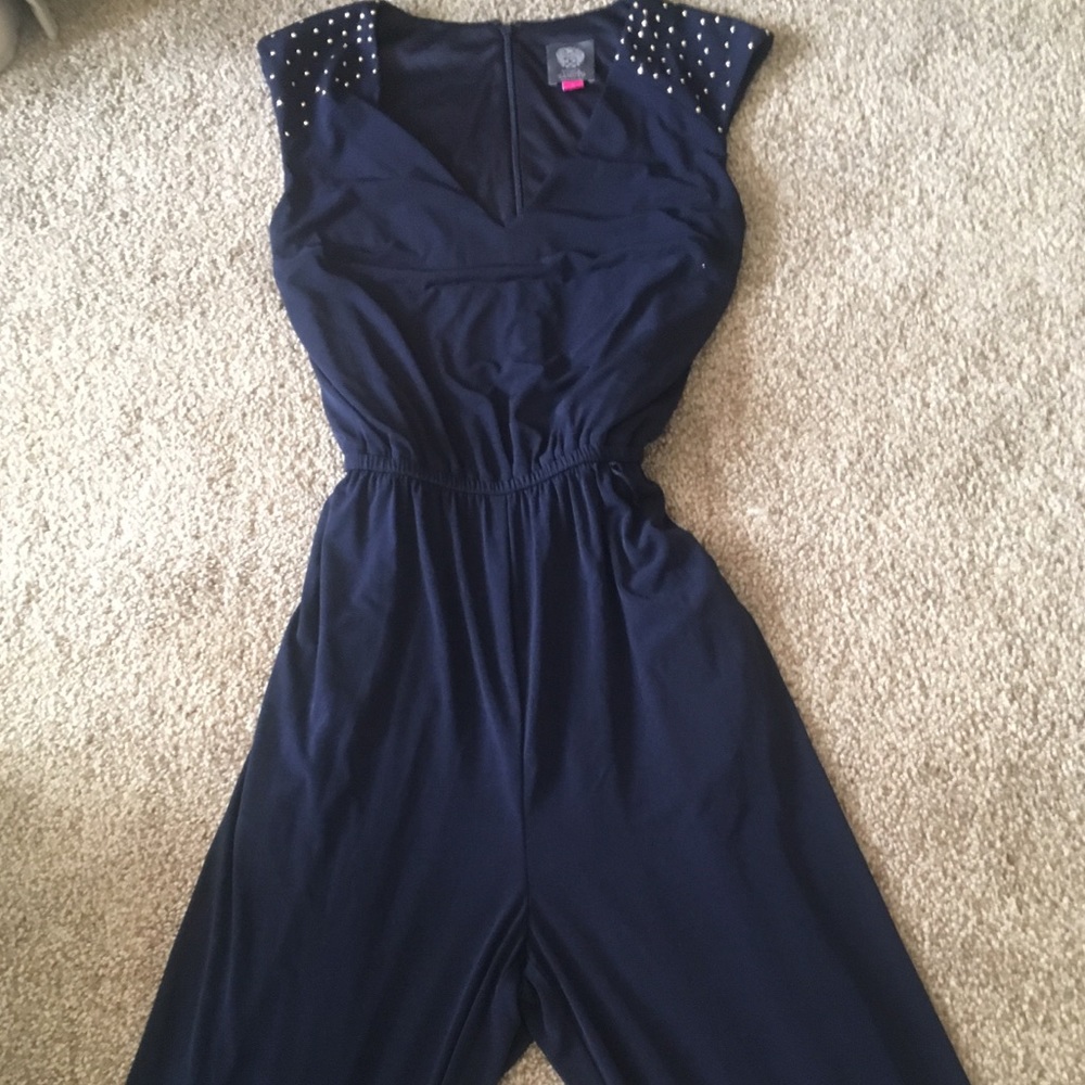 Vince Camuto Embellished Shoulder Jumpsuit NWOT
